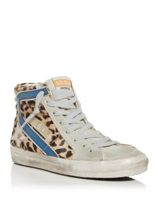 Women's Slide Leopard Print Calf Hair High Top Sneakers | Bloomingdale's (US)