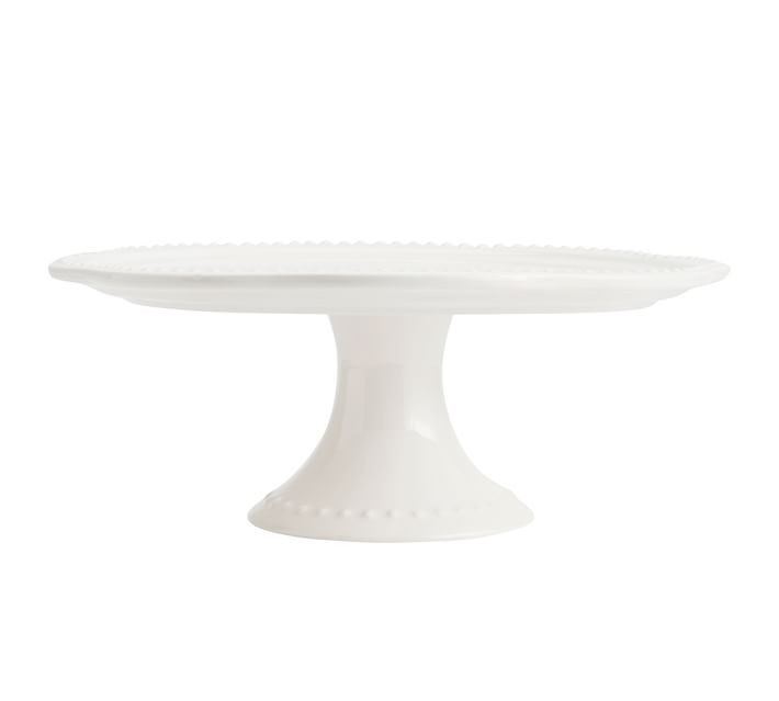 Emma Beaded Stoneware Cake Stand | Pottery Barn (US)