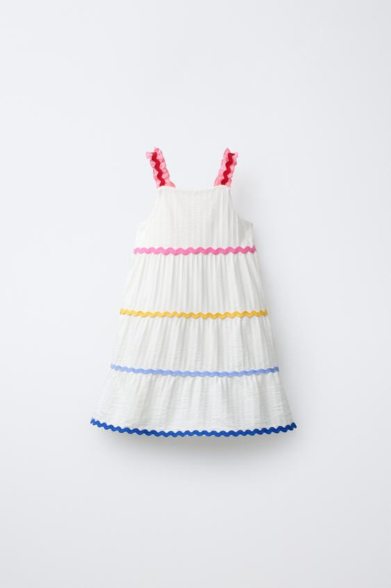 MULTI-COLOR RUCHED DRESS | Zara US