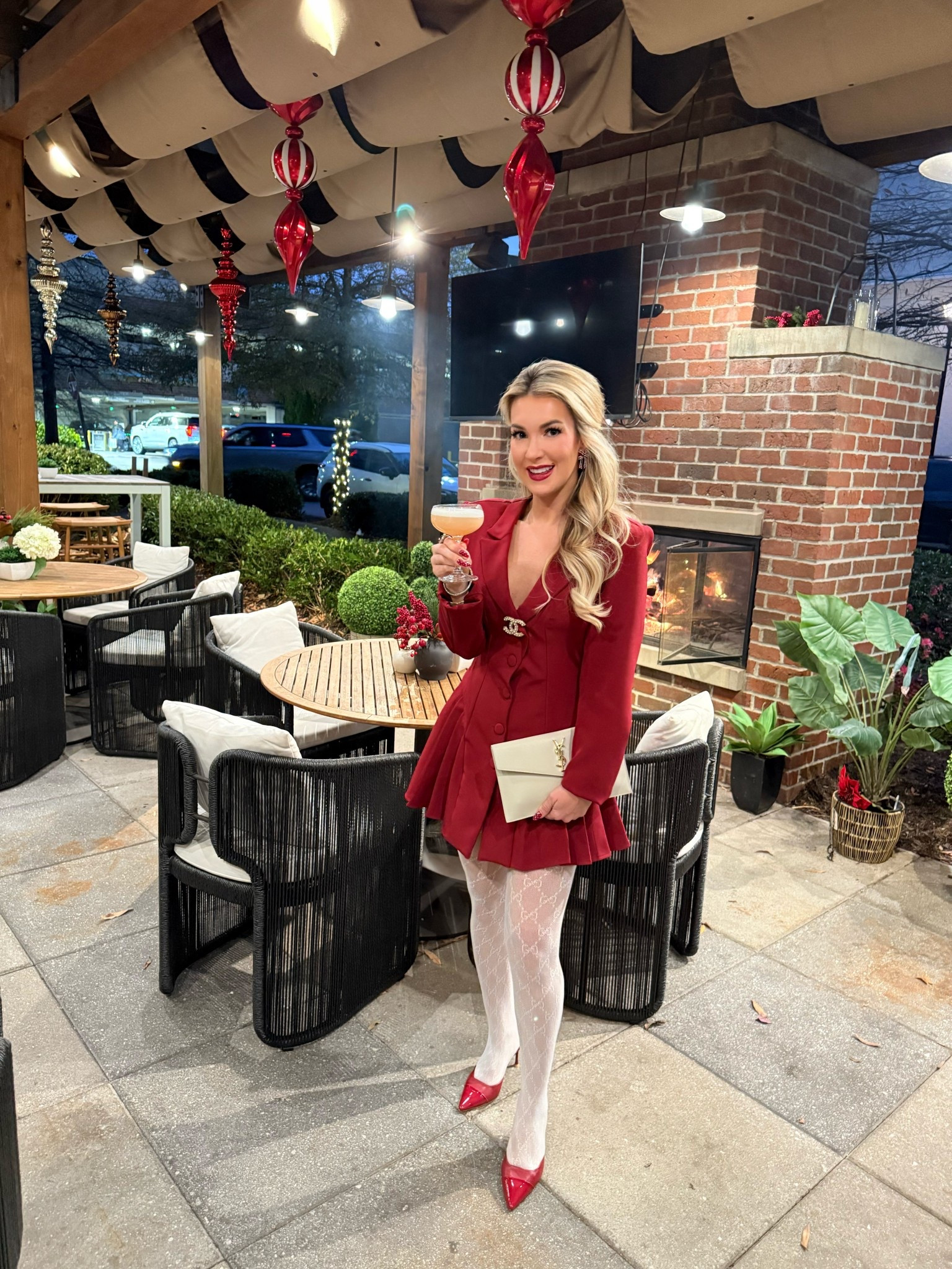 Holiday looks for less. Wearing size small in blazer dress. White Gucci tights sold out but linked other color options  

#holidaylooks #holidaydress #holidaystyle #christmasdress #christmasstyle #gucci #ysl #guccitights #yslclutch #holidayearrings

#LTKCyberWeek #LTKHoliday #LTKFindsUnder50