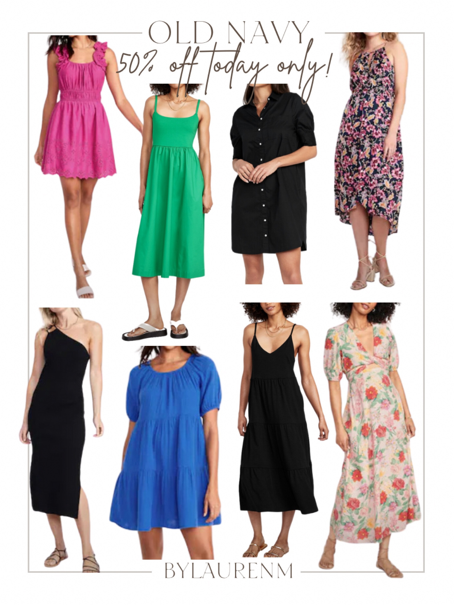 50% off dresses. Sundresses, Easter dresses, work dress, vacation dresses. Old navy @oldnavy sale. 

#LTKunder50 #LTKsalealert #LTKunder100