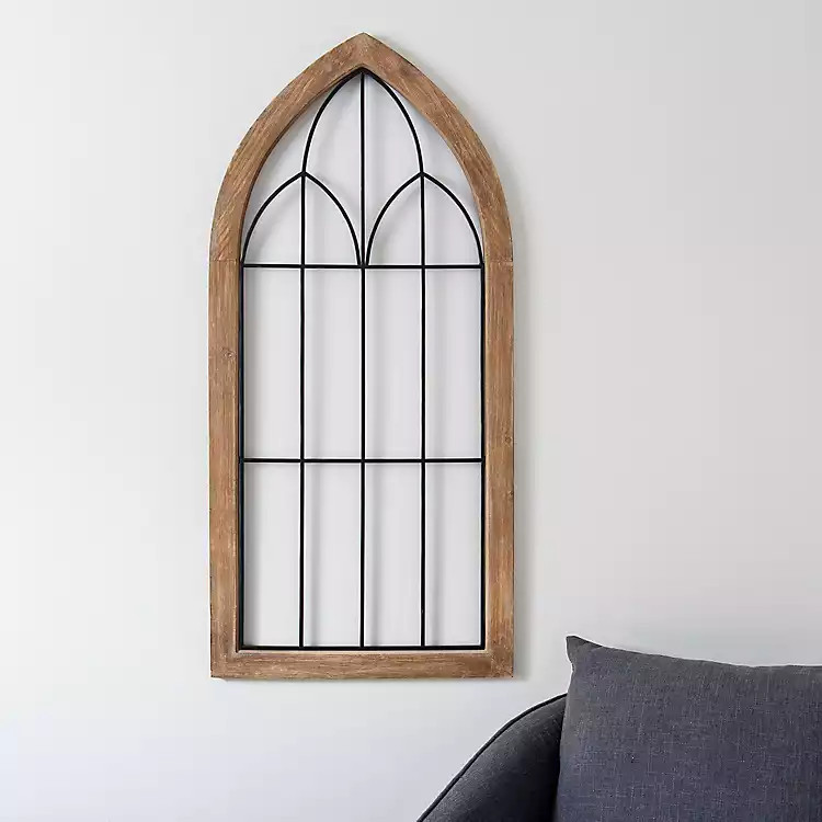Rustic Iron and Wood Window Arch Plaque | Kirkland's Home