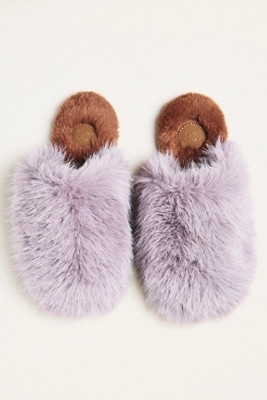 Maeve Fuzzy Faux Fur Slippers | Anthropologie (US)