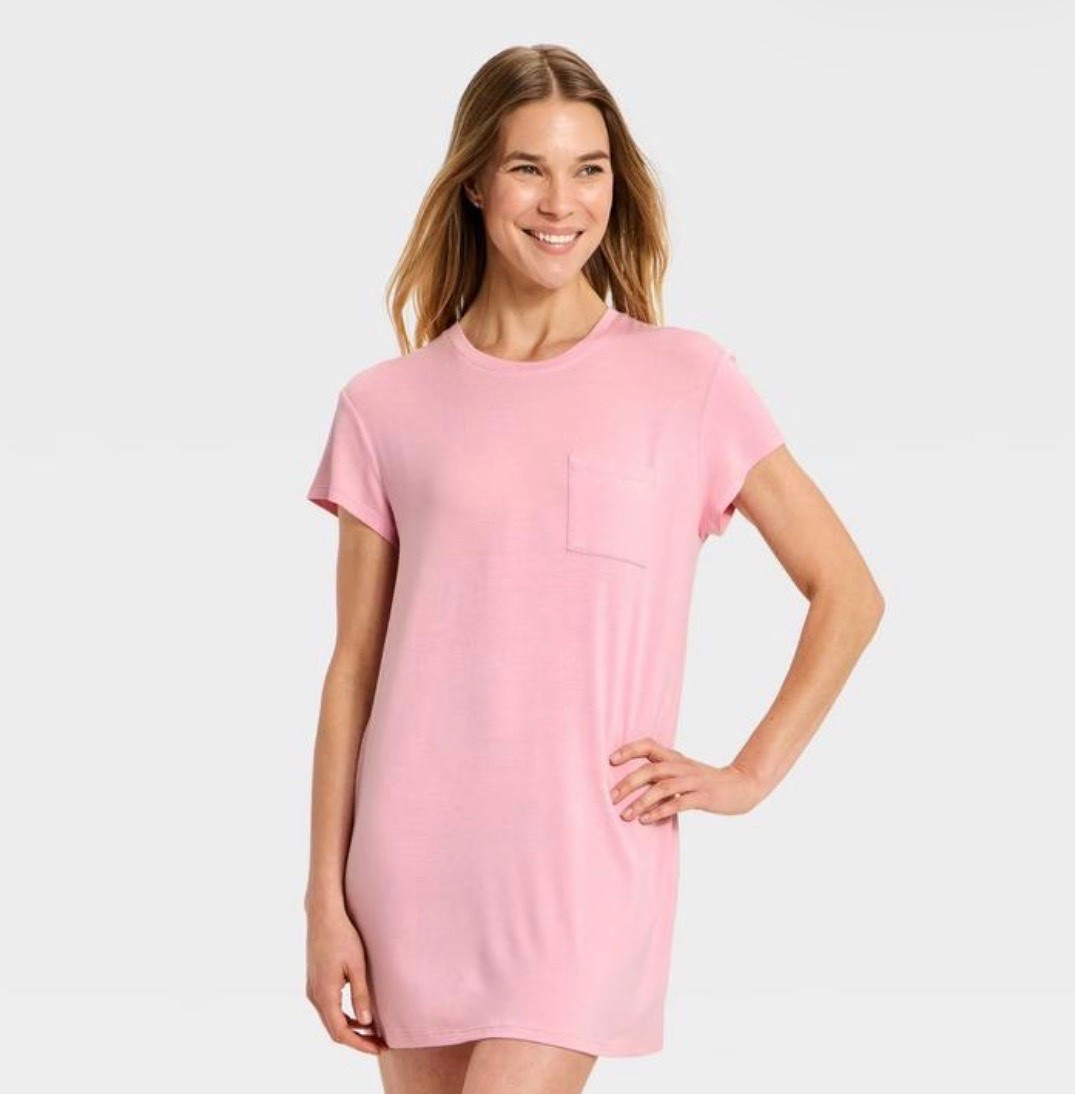 Pink pajama t-shirt dress. Available in black, blue, and pink at Target 

#pajama #tshirt #bedtime

#LTKPetite #LTKMidsize #LTKPlusSize