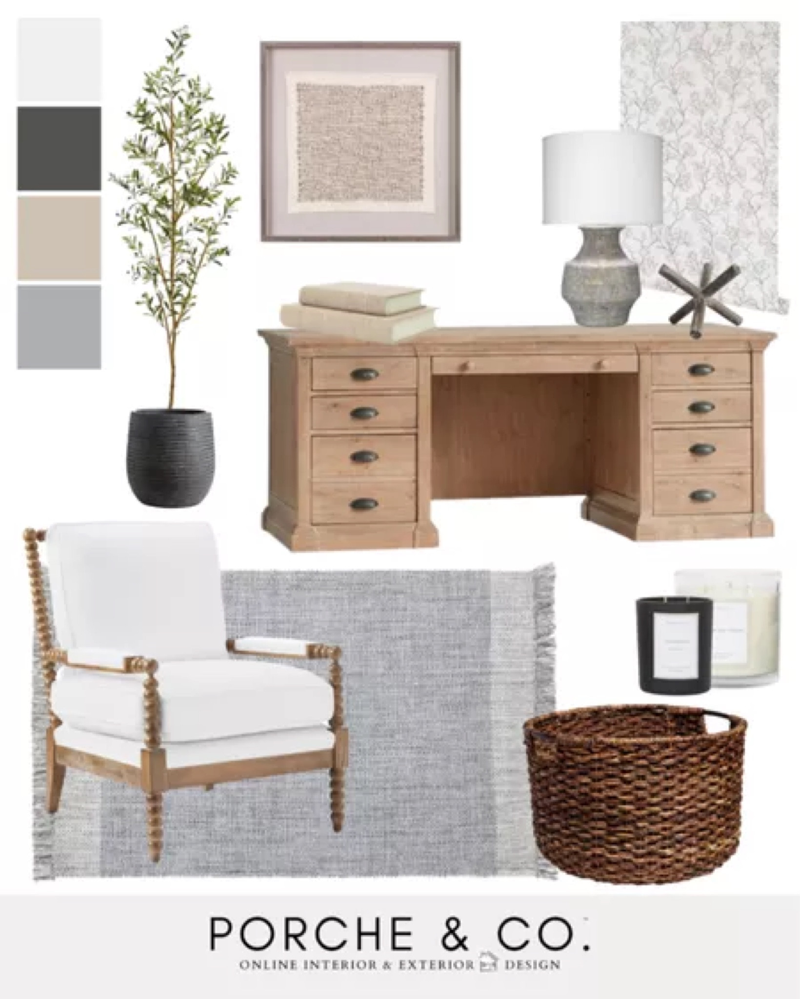Office mood board, office inspo, home office design, modern classic office, workspace, studio, study #edesign

#LTKstyletip #LTKSeasonal #LTKhome