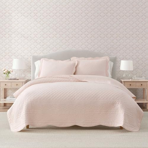 Martha Stewart - Queen Quilt Set with Shams, Cotton Percale | Amazon (US)