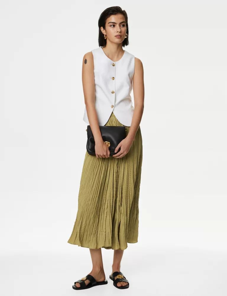 Linen Rich Tailored Waistcoat | Marks & Spencer (UK)
