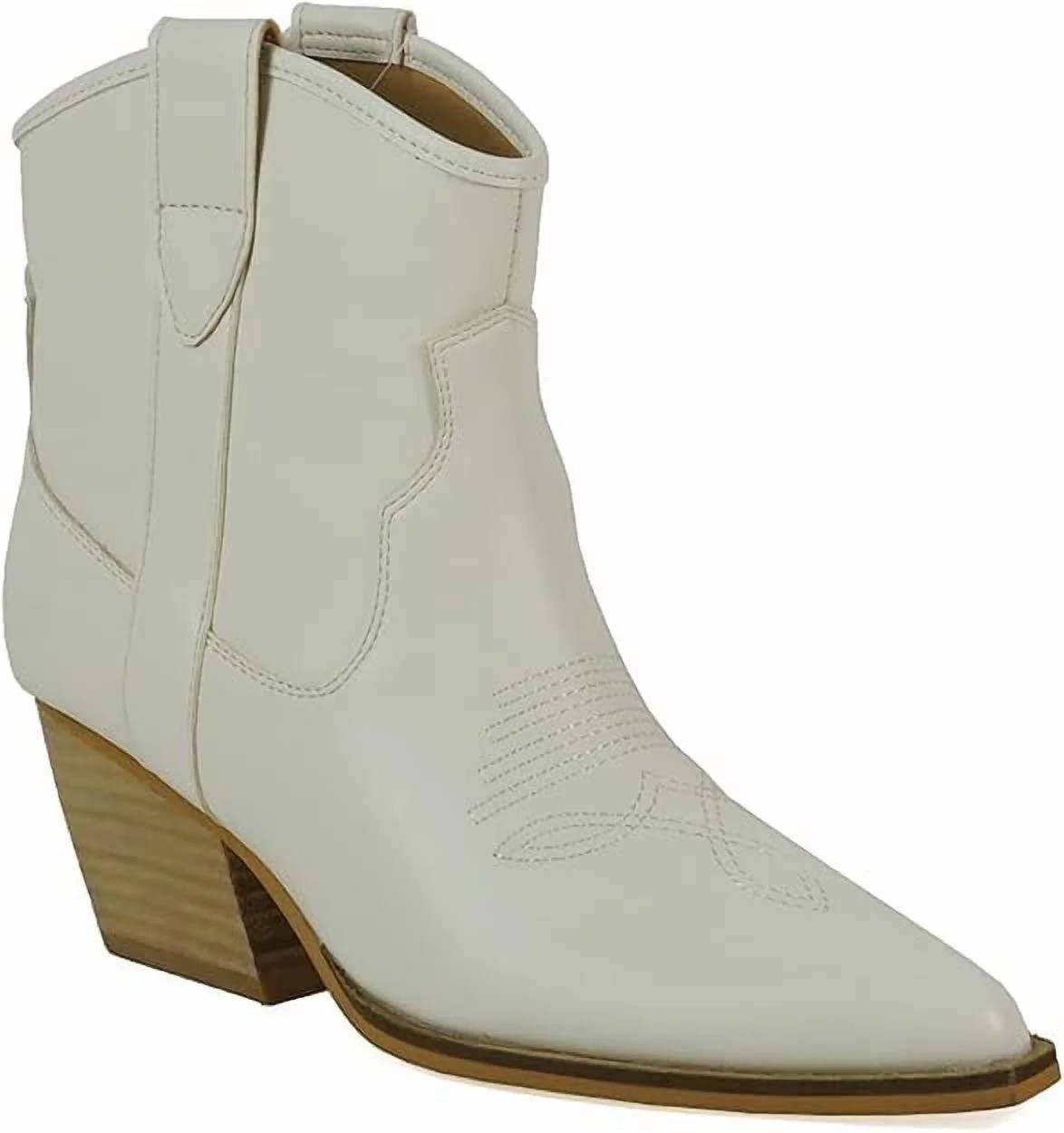 ARiderGirl Darian Women's Western Booties Pointed Toe Stacked Heel Fashion Ankle Boots - Walmart.... | Walmart (US)