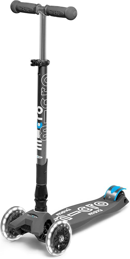 Micro Kickboard - Maxi Deluxe Foldable LED - Three Wheeled, Lean-to-Steer, Fold-to-Carry Swiss-De... | Amazon (US)