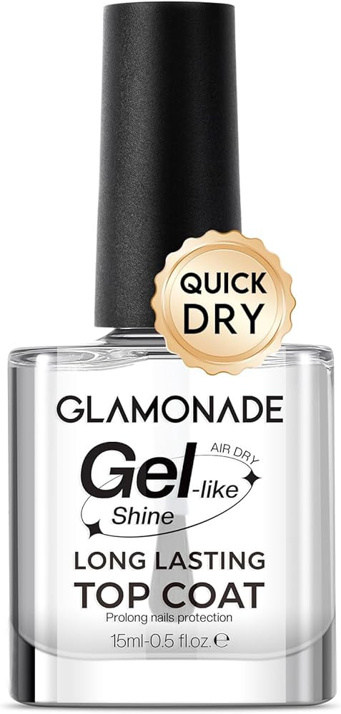 Top Coat Nail Polish Clear: Quick Dry Nail Polish No Chip High Shine Long Lasting Glossy Fast Air... | Amazon (US)