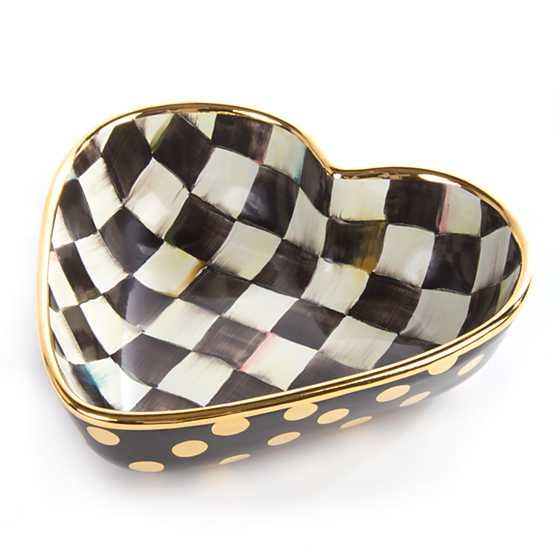 MacKenzie-Childs | Courtly Check Heart Bowl - Large | MacKenzie-Childs