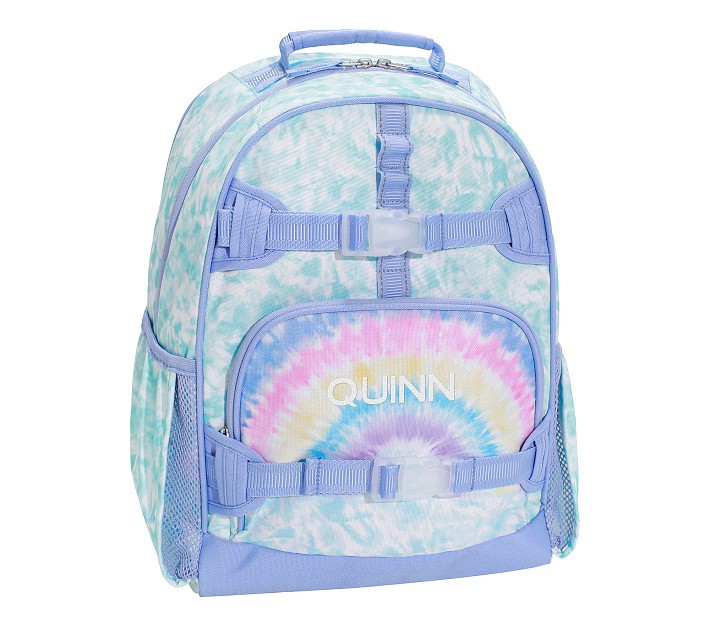Mackenzie Aqua Rainbow Bright Tie-Dye Backpacks | Pottery Barn Kids
