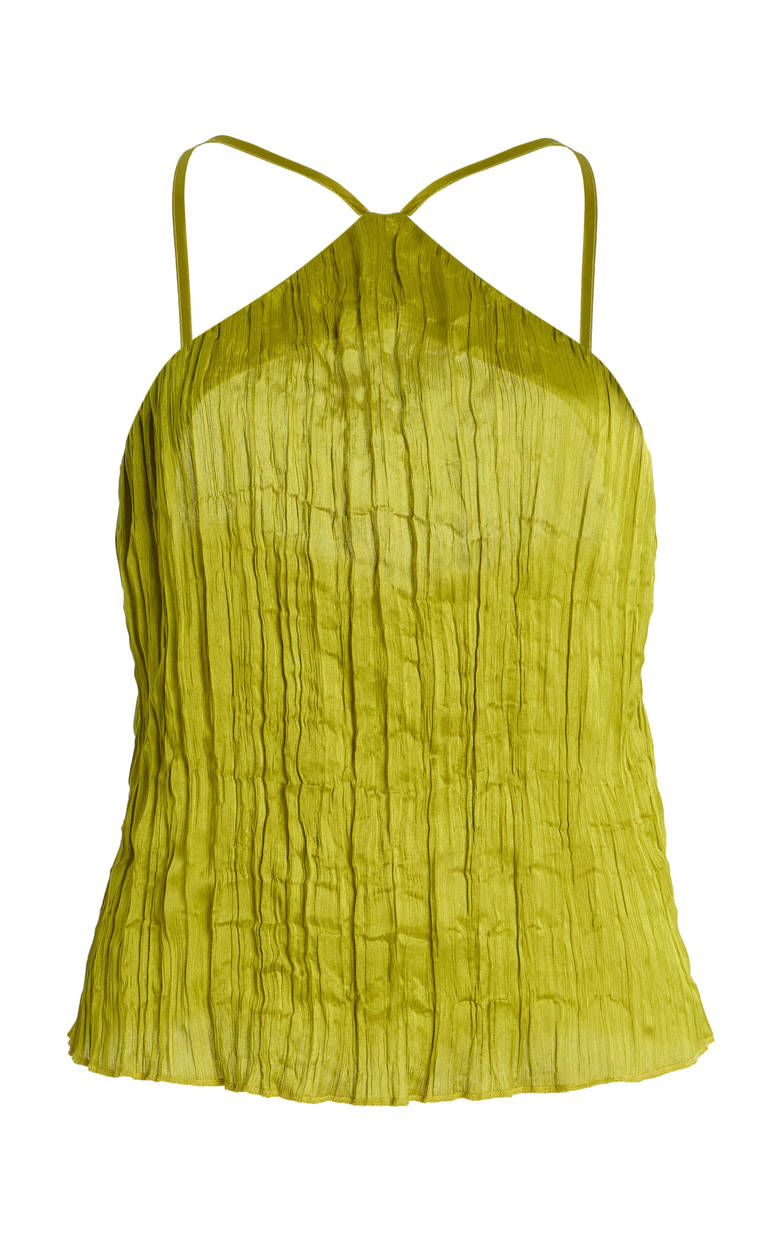 STAUD Akari Crinkled-Satin Top - Moda Operandi | Moda Operandi (Global)