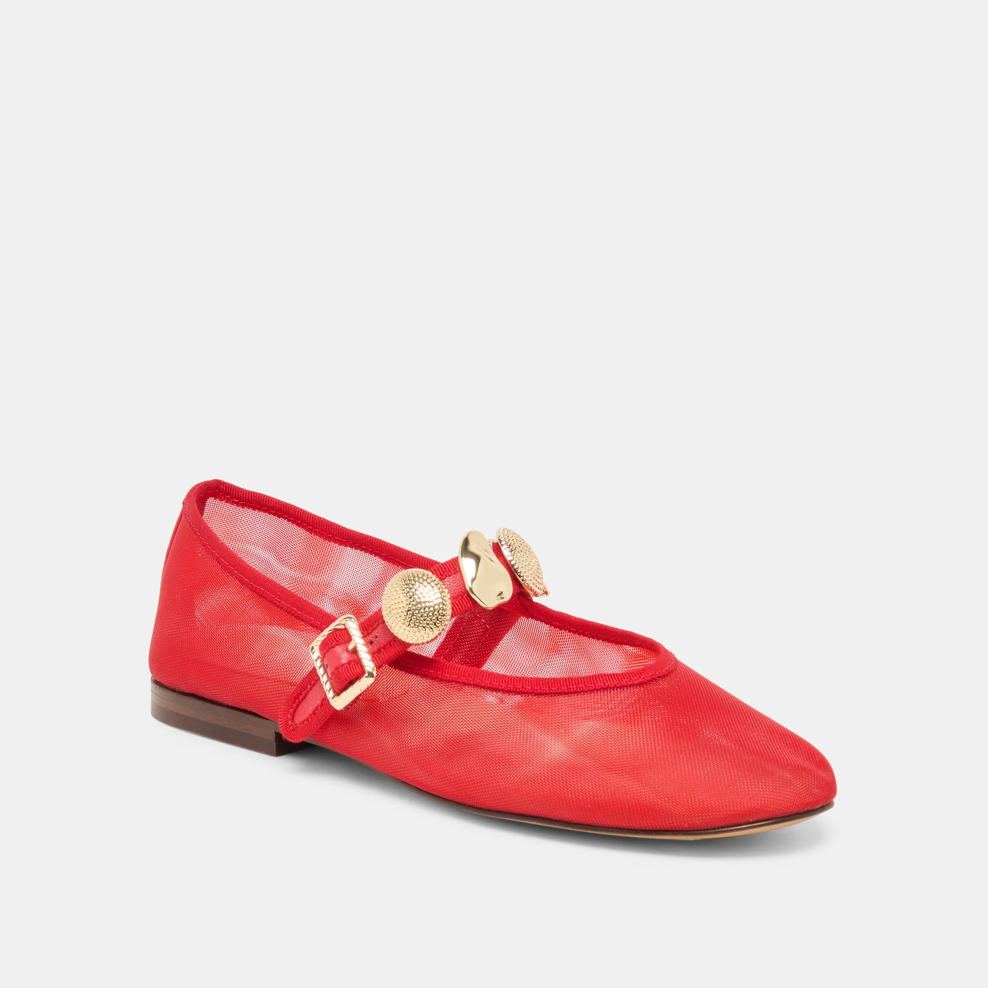 Relan Mesh Ballet Flats Chili Mesh | DolceVita.com