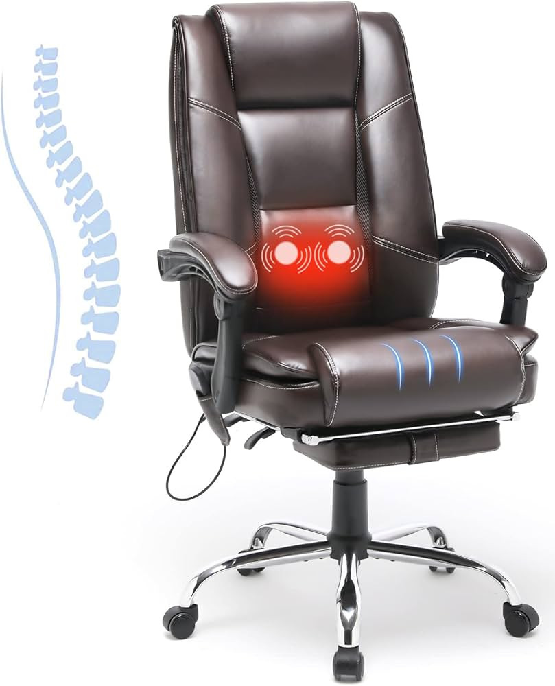 HOMREST Executive Office Chair, Ergonomic High Back Cushion Lumbar Support, Reclining Office Chai... | Amazon (US)