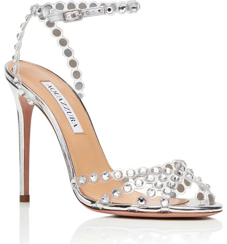 Aquazzura Tequila Crystal Ankle Strap Sandal | Nordstrom | Nordstrom