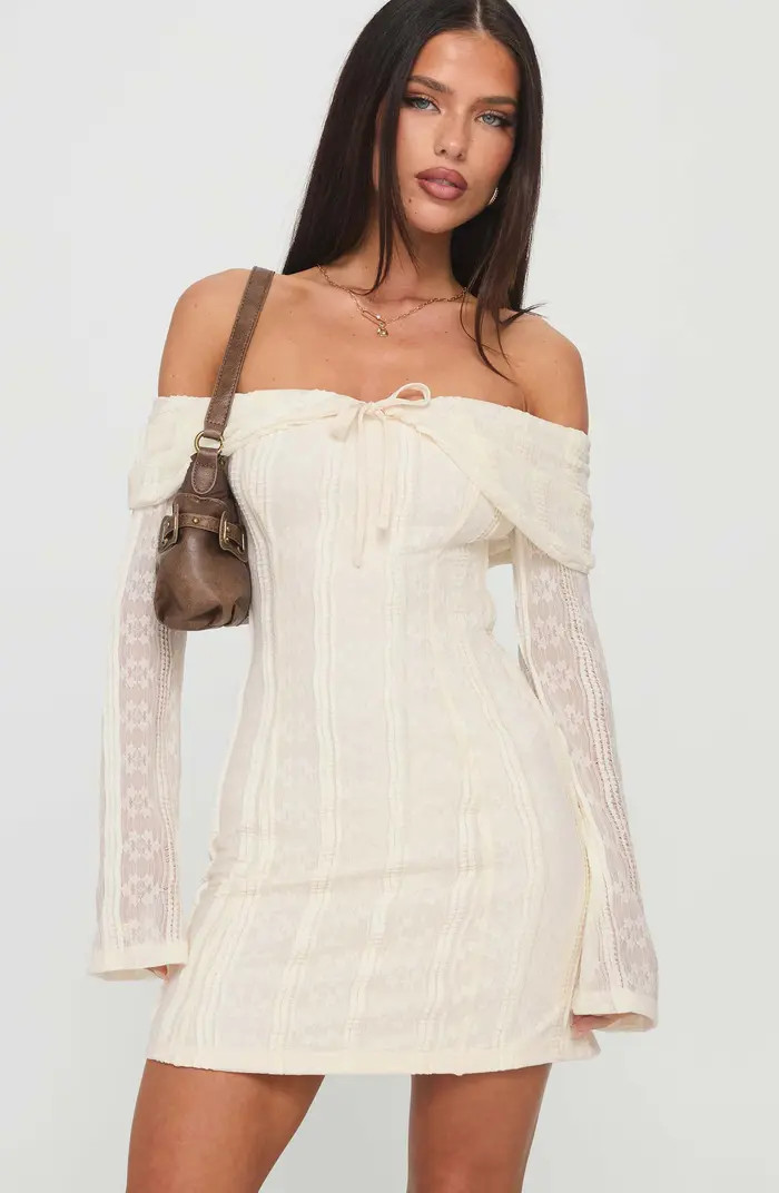 Colettie Off the Shoulder Long Sleeve Minidress | Nordstrom