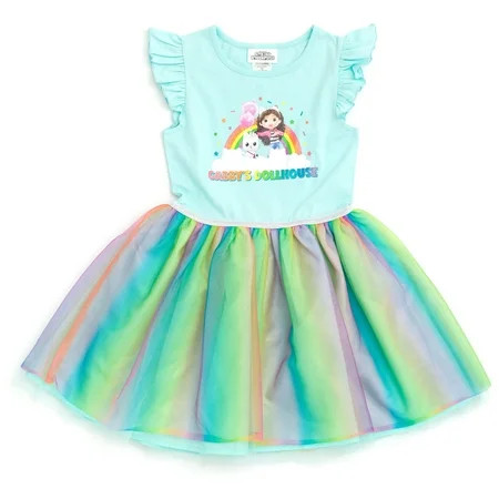 Dreamworks Gabby s Dollhouse Pandy Paws Big Girls Tulle Dress Toddler to Big Kid | Walmart (US)