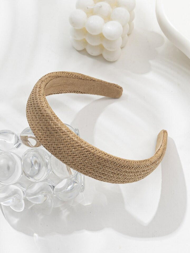 Boho 1pc Rafi Grass Weave Headband, Suitable For Family Vacations | SHEIN