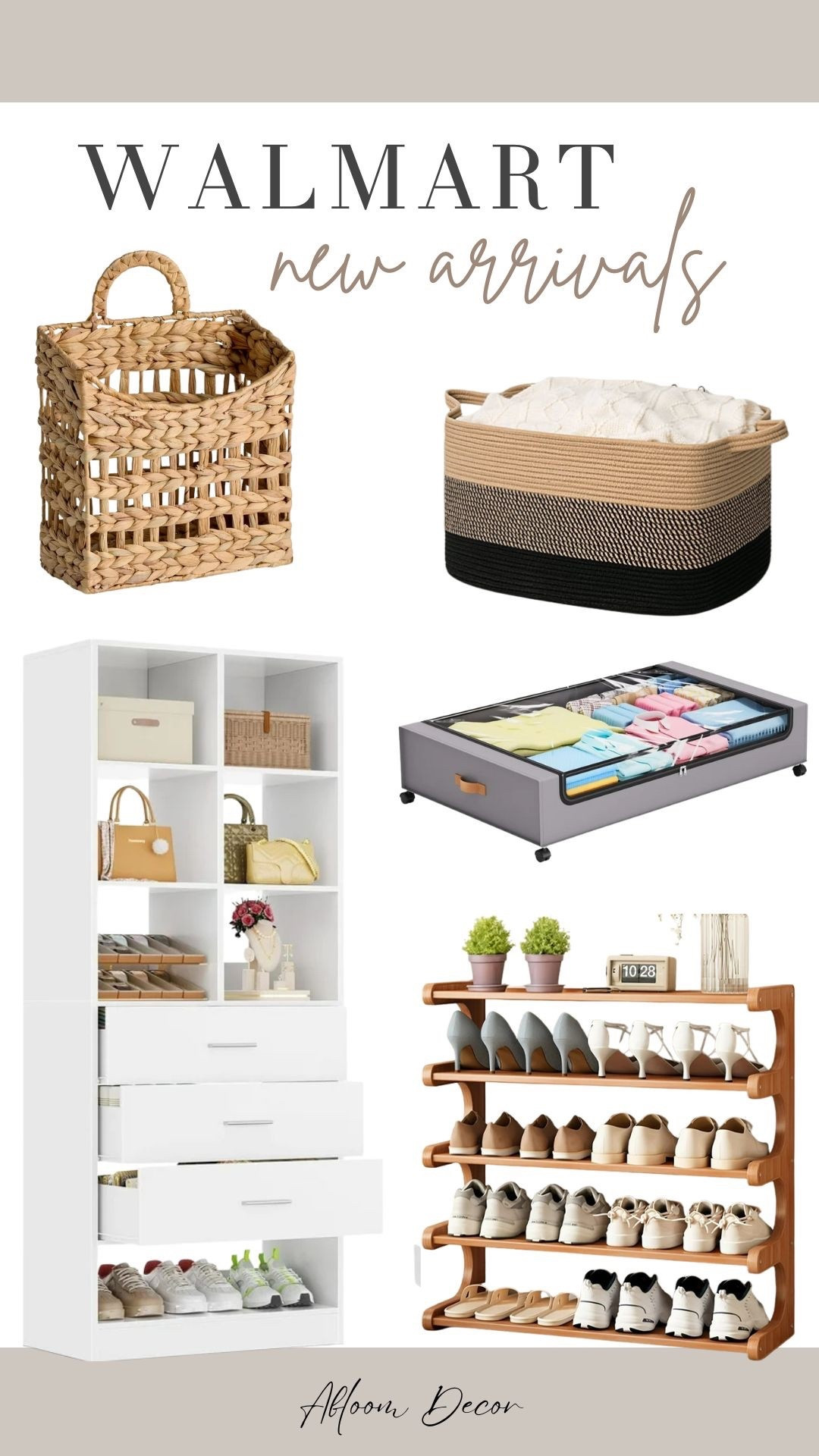 These Walmart organization ideas are cute and so helpful around the house!

#LTKHome #LTKFamily