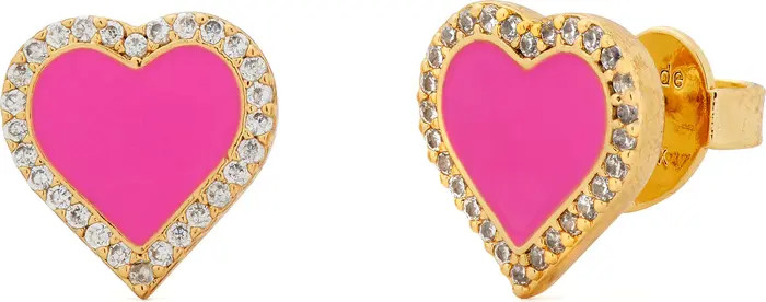 kate spade new york pavé heart stud earrings | Nordstrom | Nordstrom