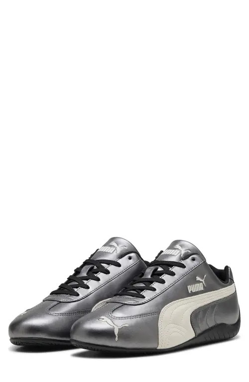 PUMA Speedcat Metallic Sneaker in Puma Black/warm White at Nordstrom, Size 7.5 | Nordstrom