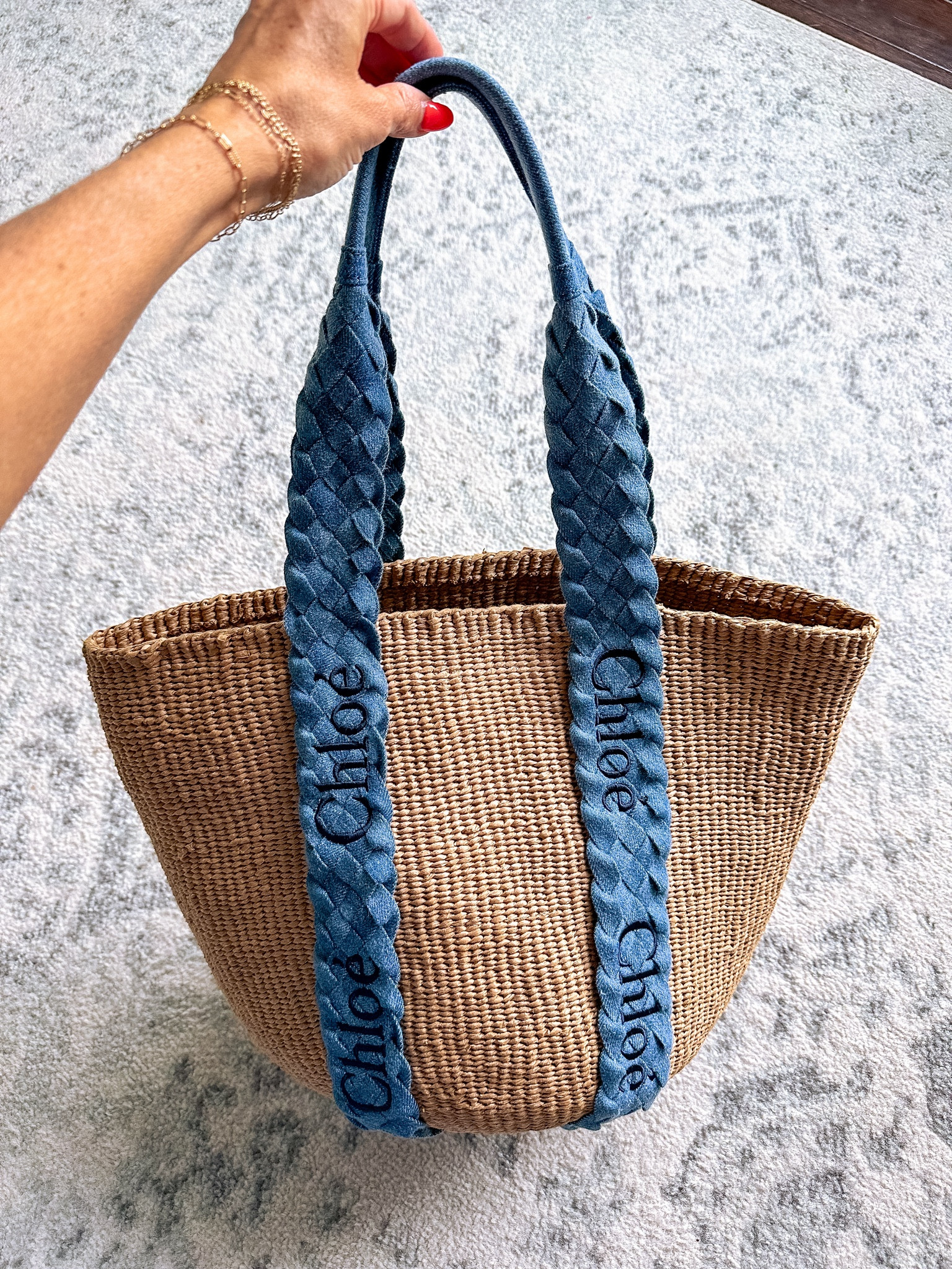 Large woody tote from Chloe - I loveeee the denim straps for summer 🥰

#LTKItBag #LTKOver40 #LTKTravel