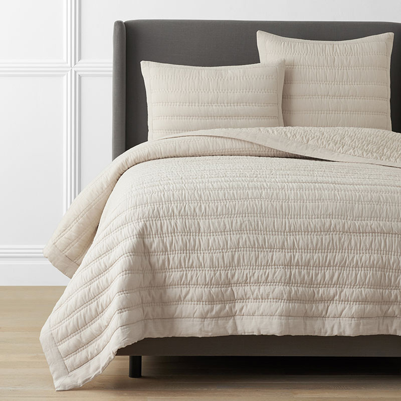 Premium Breathable Washed Linen Solid Quilt - Linen, King/Cal King | The Company Store