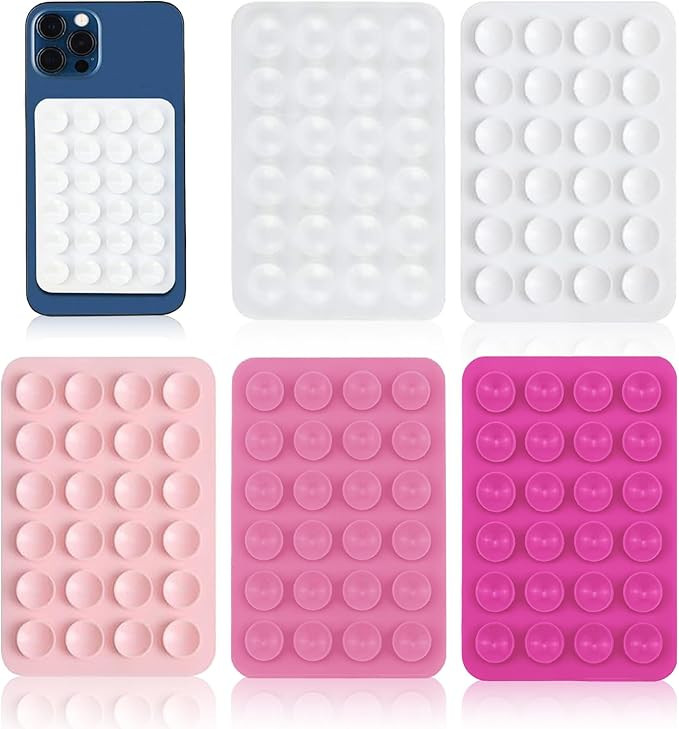 5PCS Strong Grip Phone Suction Mount - Sticky Silicone Holder for Hands-Free Videos, Perfect for ... | Amazon (UK)