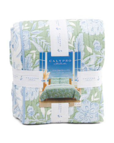Cotton Floral Reversible Quilt Set | TJ Maxx
