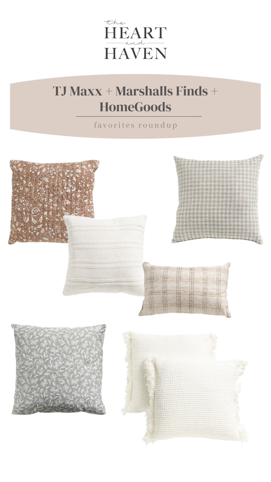 Pretty Pillows at TJ Maxx - The Lettered Cottage