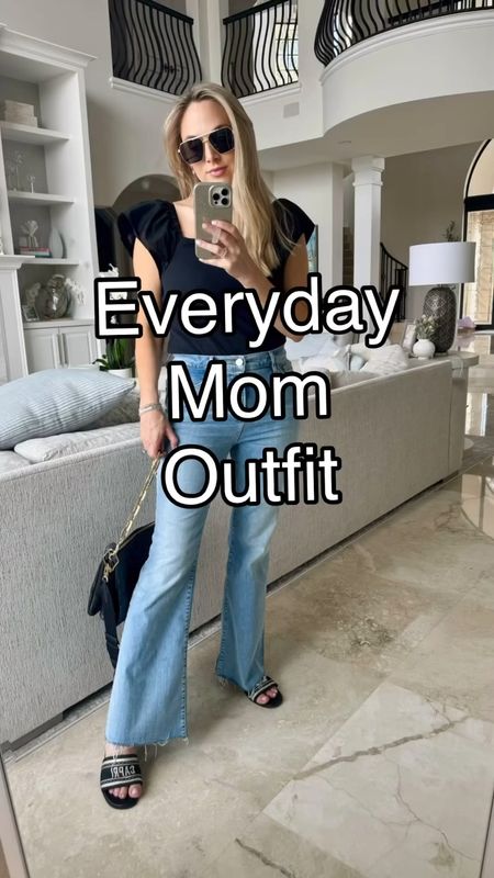 Everyday mom outfit! I love this high rise denim

#LTKOver40 #LTKFindsUnder100 #LTKSaleAlert