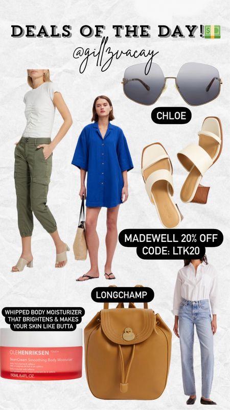 Madewell sale. Beach linen cover up. Beach dress. Summer outfit. Pool cover up. Pool ojtfor. Cargo pants. White sandals. Wedding shoes. White heels. Summer shoes. Shoe crush. Designer sunglasses on sale. Chloe on sale. Nordstrom sale. Travel outfit. Madewell jeans. Madewell denim. Longchamp purse. Longchamp bag on sale. Longchamp backpack. Olehenrickisen skincare on sale. Sephora sale. Whipped body butter moisturizer.  

Madewell code: LTK20

#LTKxMadewell #LTKSaleAlert #LTKTravel