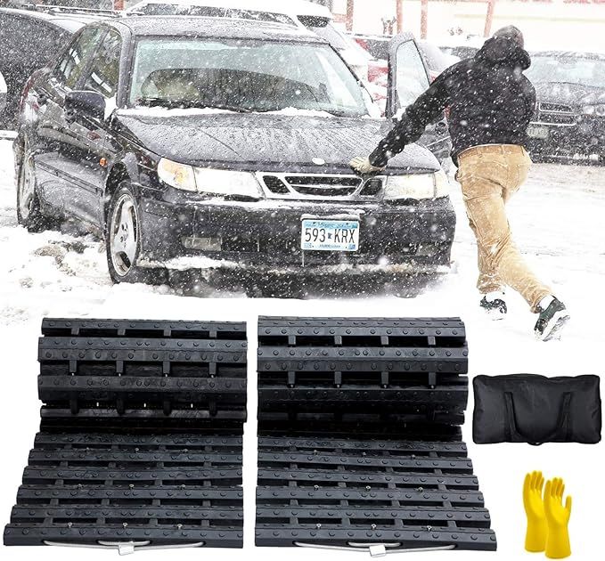 JOJOMARK Tire Traction Mat, Recovery Track Portable Emergency Devices for Pickups Snow, Ice, Mud,... | Amazon (US)