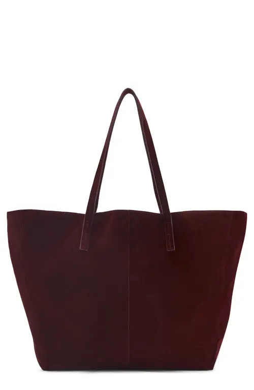 MANGO Suede Shopper Bag in Burgundy at Nordstrom | Nordstrom