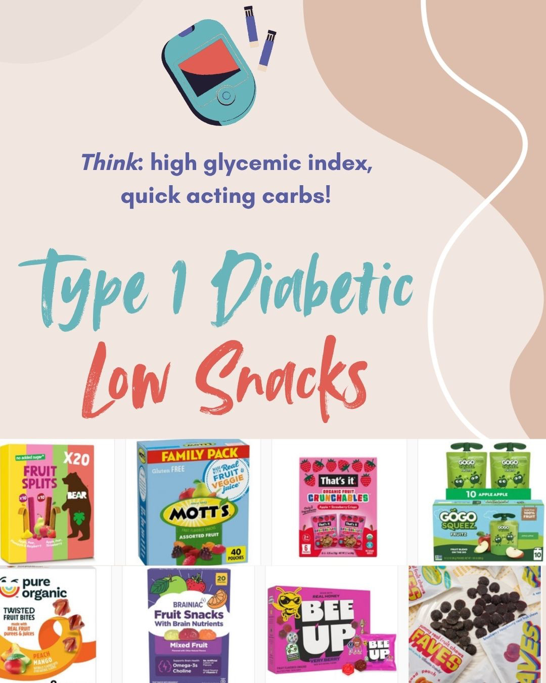 Need fast-acting hypoglycemic snacks for Type 1 diabetes? As a T1D for 26 years, these are some of my go-to picks when my blood sugar drops and I need a QUICK boost. Think high-sugar, fast-digesting (acting) carbs that work immediately... because treating a low isn’t the time to wait! I always HATED glucose tabs and I don't want to be eating candy everyday- so these are some great and delicious fruity options. They help bring levels back up fast and safely and are perfect to keep in your bag, car, or bedside for peace of mind 💙 Shop my must-haves below here on LTK + stay prepared wherever you go. 

 #LTKselfcare #LTKstorytime #LTKTravel