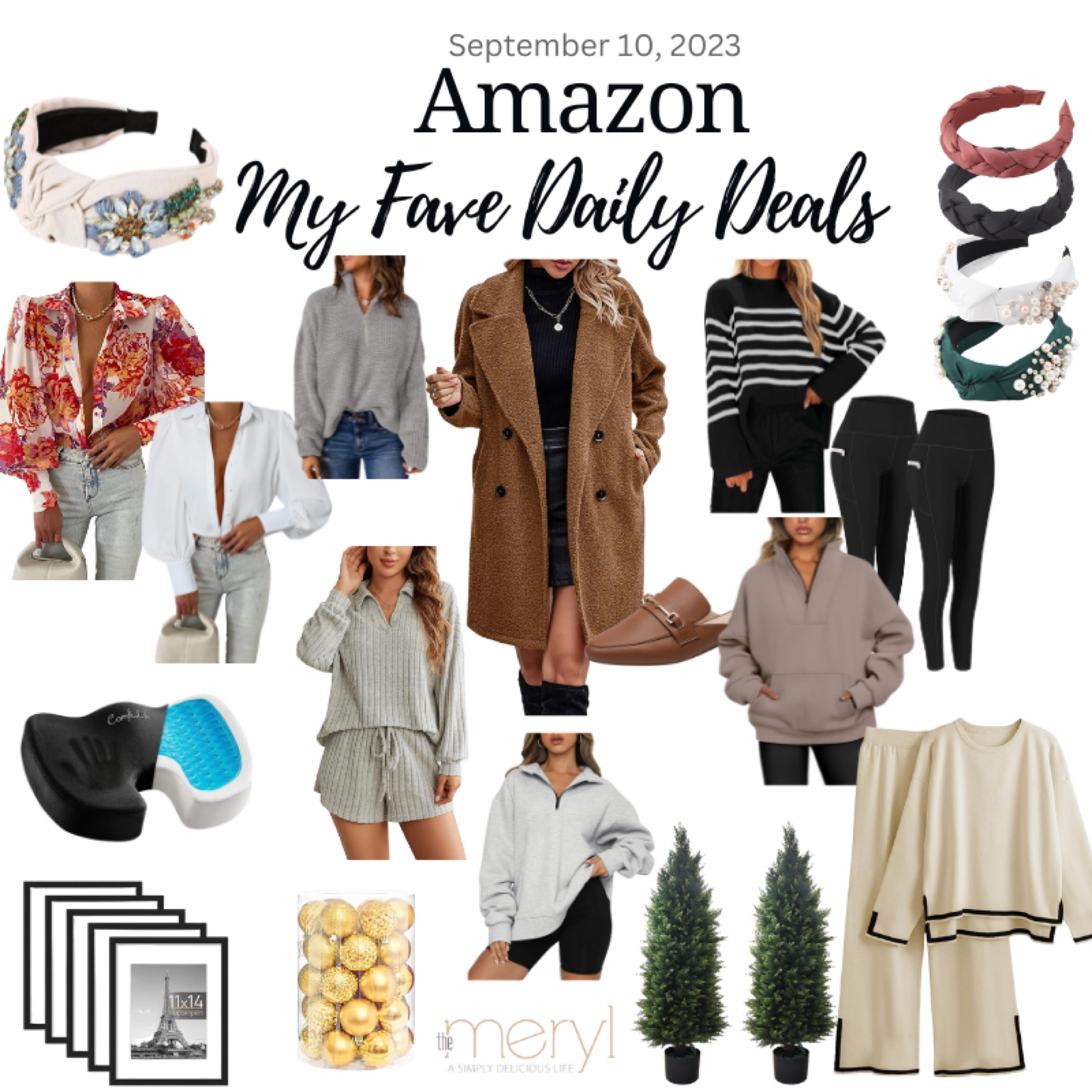 Amazon Deals 9.10.23
Matching Set lounge Wear Button Up Shirt Embellished Headband Fuzzy Jacket Half Zip Sweatshirt Foam cushion Matted Frame Gold Ornaments Faux Evergreen Trees Chopper Fall Sweater 

#LTKstyletip #LTKSeasonal #LTKfindsunder100