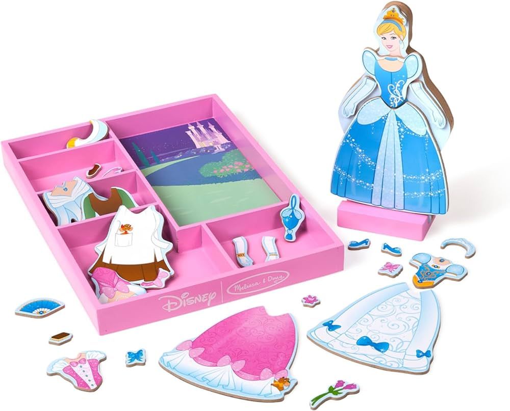 Melissa & Doug Disney Cinderella Magnetic Dress-Up Wooden Pretend Play Set (30+ pcs) - Toys, Prin... | Amazon (US)