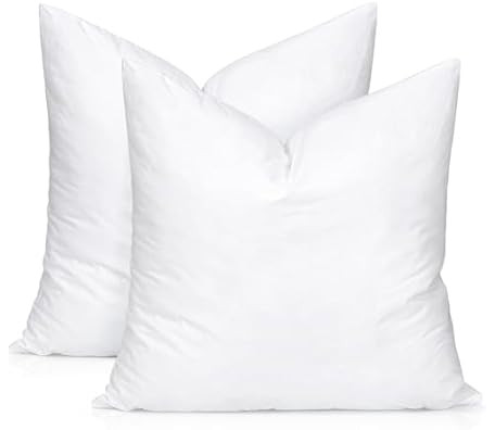 JA COMFORTS 26×26 Premium Goose Down Feather Throw Pillow Inserts(Set of 2)-5% Down Filling,High... | Amazon (US)