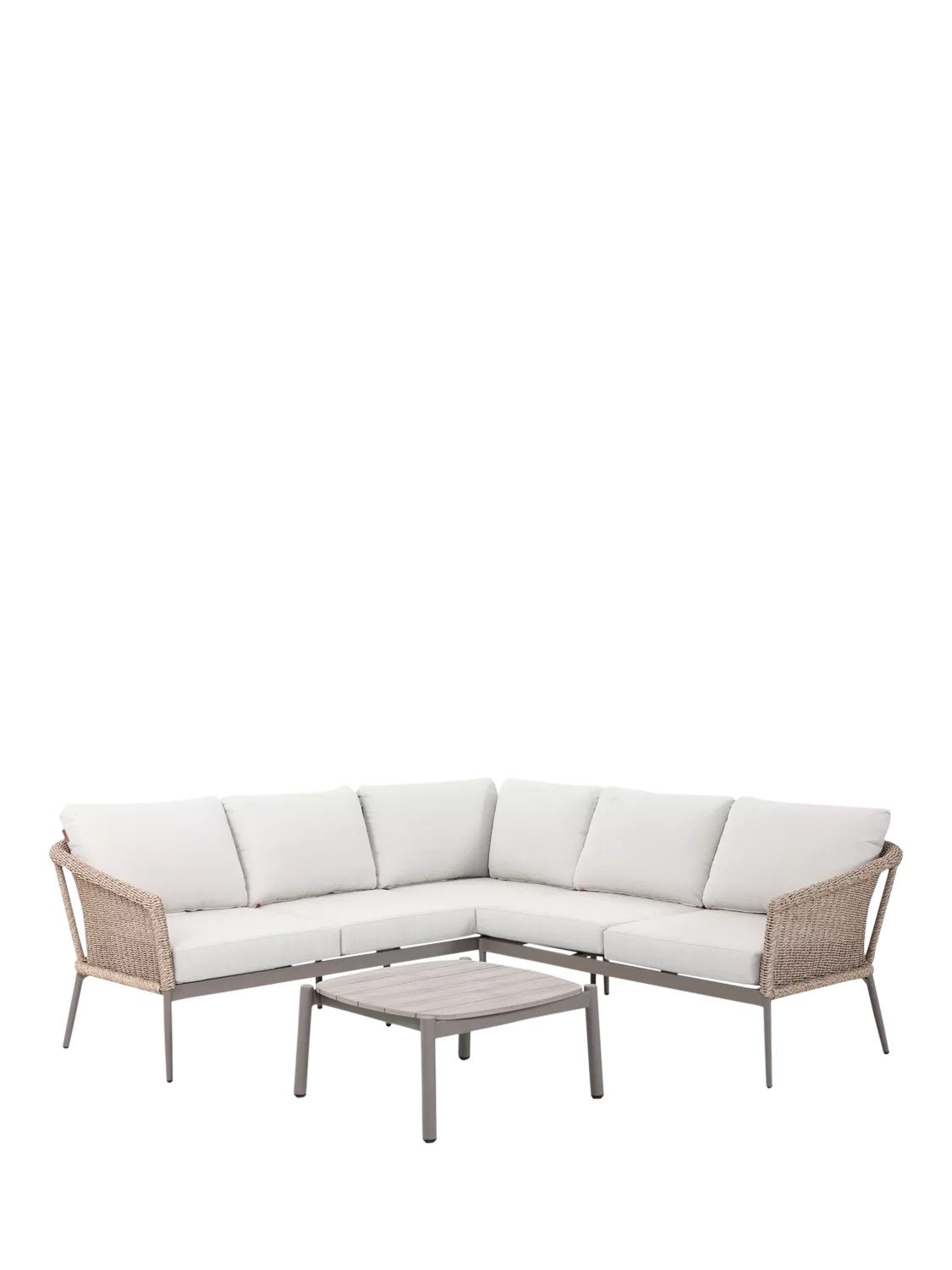 KETTLER Isla 4-Seater Corner Garden Sofa Set, Mushroom | John Lewis (UK)