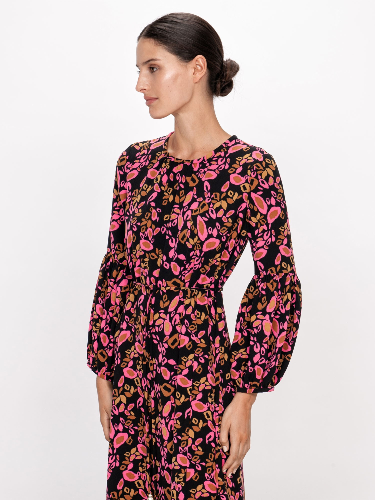 Nocturnal Crepe Midi Dress | Veronika Maine