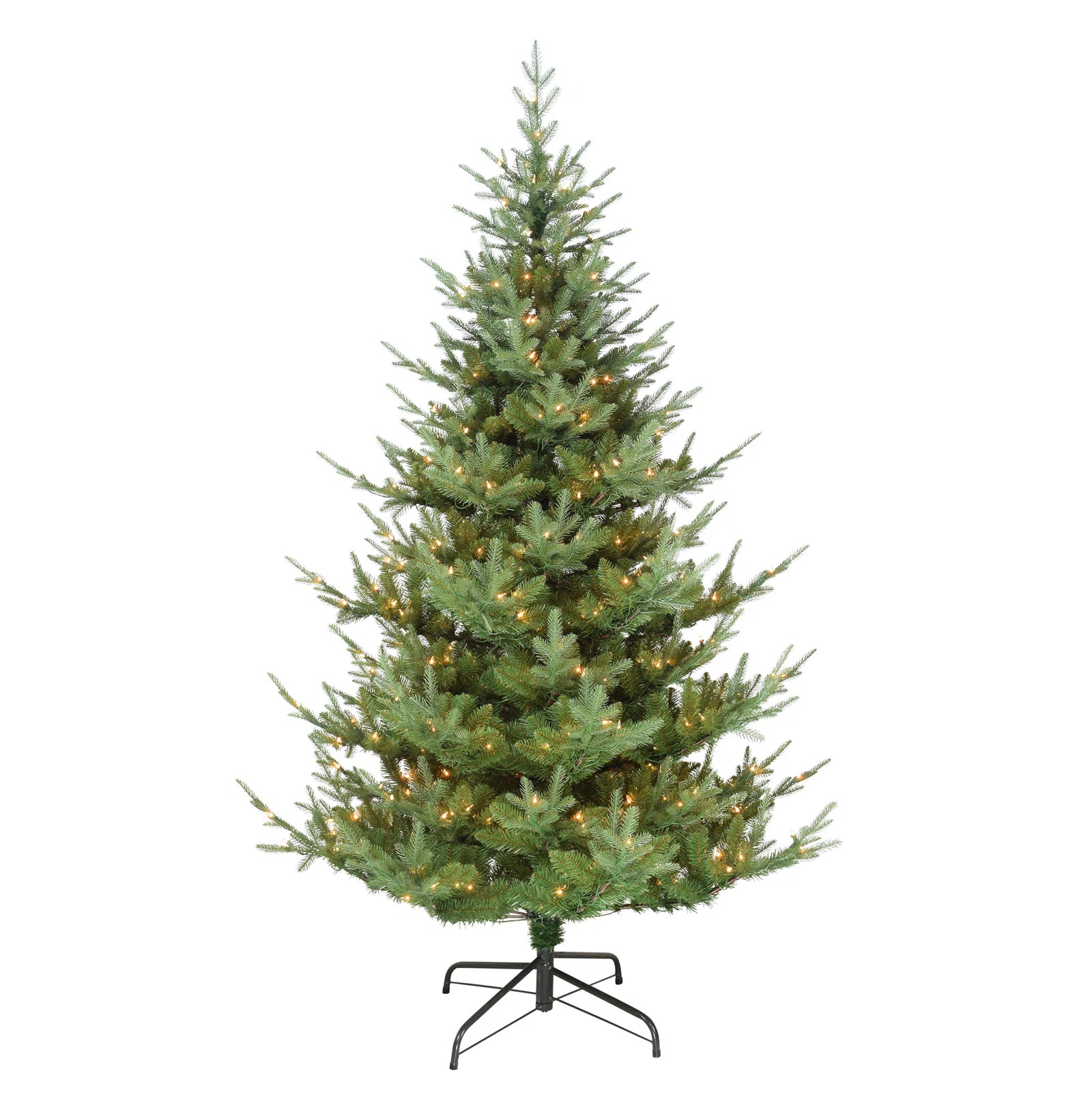 The Holiday Aisle® Haajra 6' 6" H Green Realistic Artificial Spruce Christmas Tree with 300 Ligh... | Wayfair North America