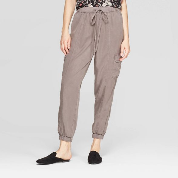 Women's Mid-Rise Ankle Length Cargo Pants - Knox Rose™ Dark Gray | Target