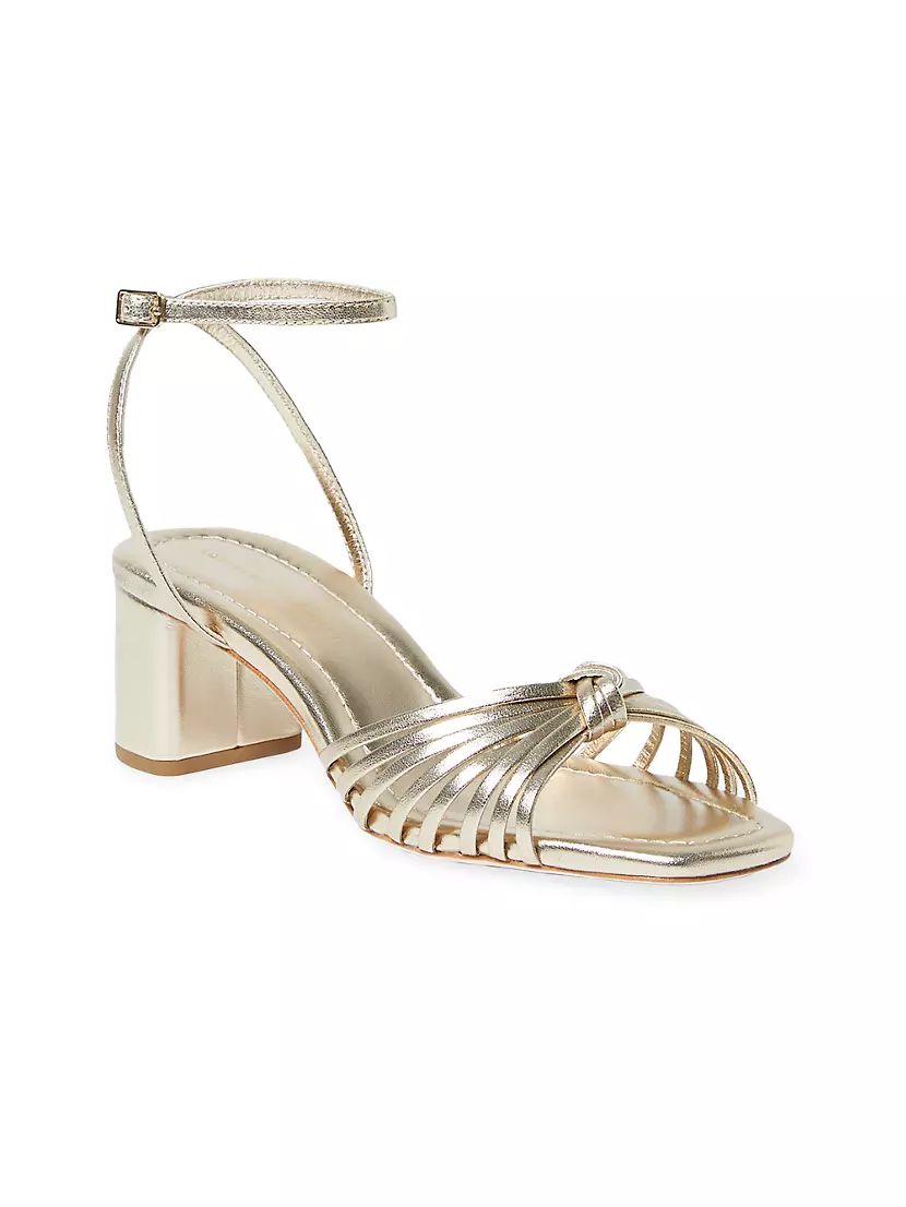 Olivia 55MM Leather Knot Sandals | Saks Fifth Avenue