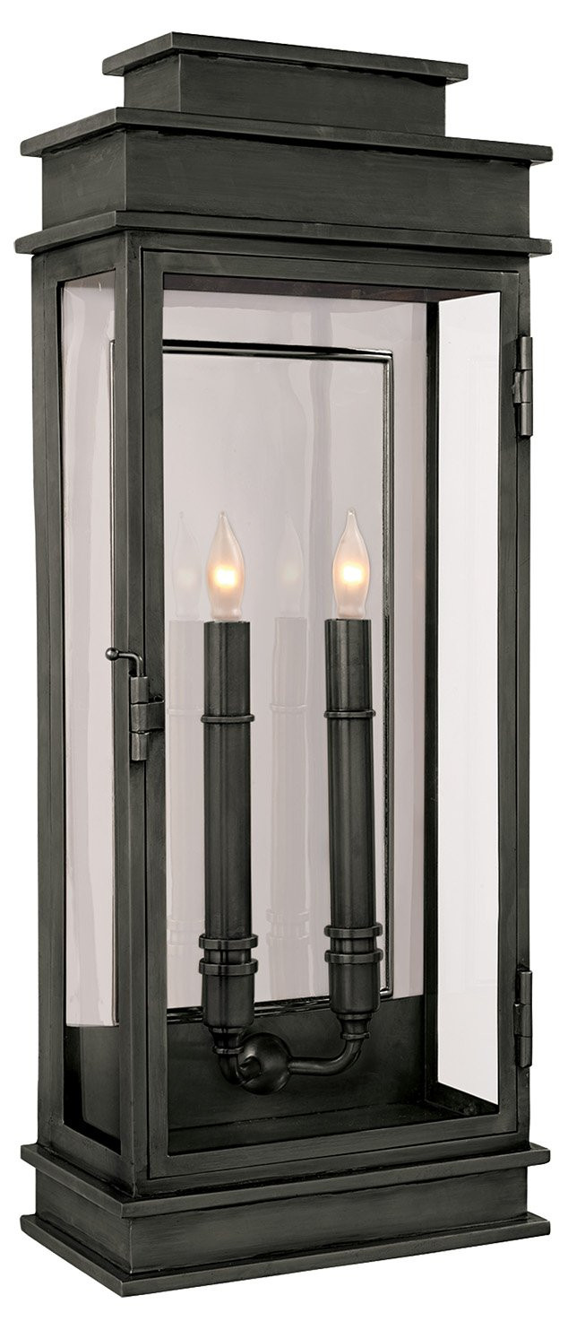 Outdoor 2-Bulb Tall Wall Lantern, Bronze | One Kings Lane