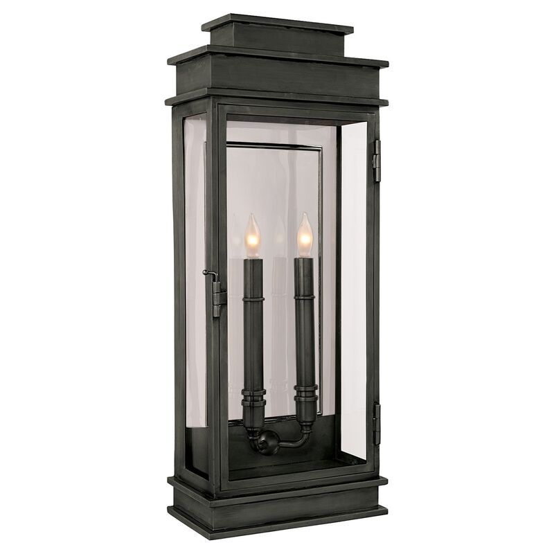 Outdoor 2-Bulb Tall Wall Lantern, Bronze | One Kings Lane