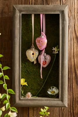 Painted Heart Glass Ornaments, Set of 3 | Anthropologie (US)