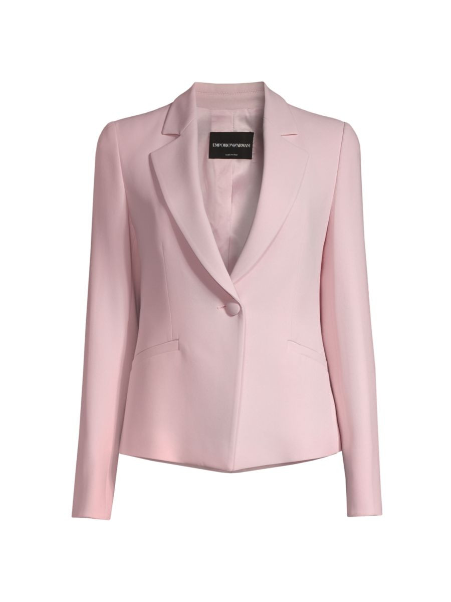 Peaked Crepe Cady One-Button Blazer | Saks Fifth Avenue (CA)