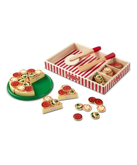 Melissa & Doug Pizza Party Wooden Play Food Pretend Pizza Set | Zulily