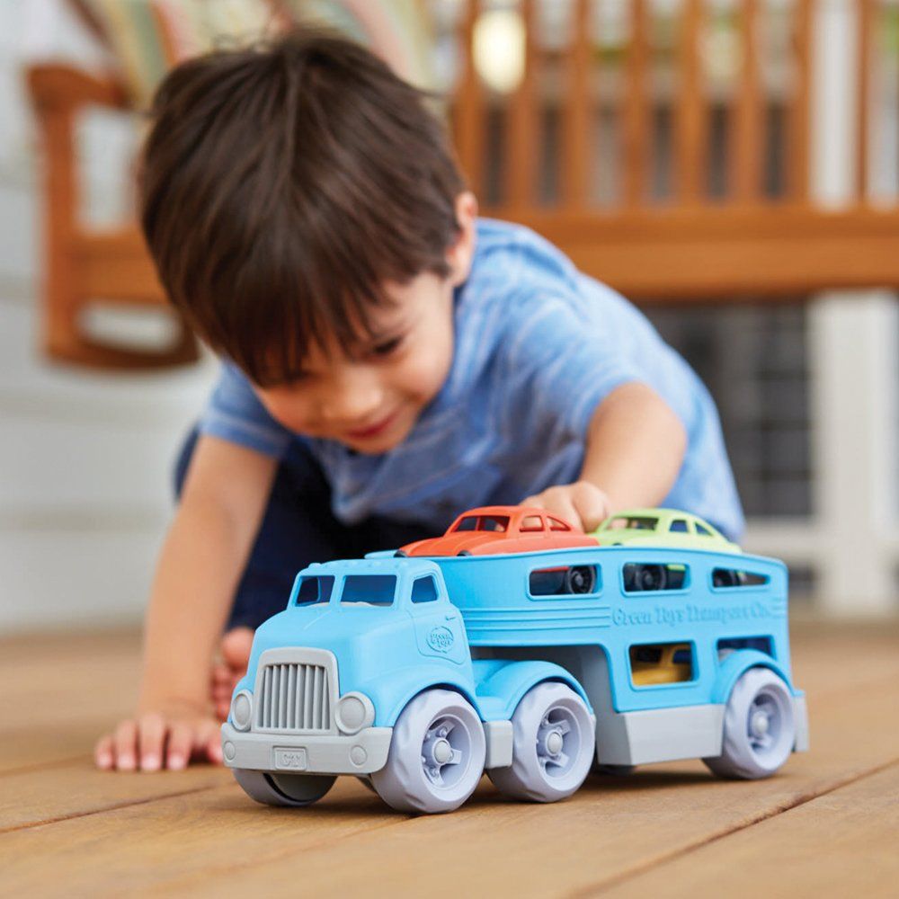 Green Toys Car Carrier Vehicle Set Toy, Blue, Standard | Amazon (US)
